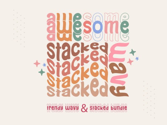 Awesome Wavy Stacked: The Whimsical Display Font for Bold Campaigns