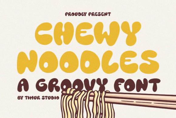Chewy Noodles: The Retro Display Font for Vibrant Campaigns