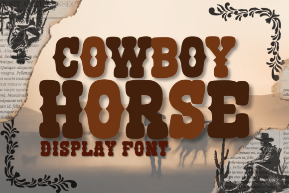 Cowboy Horse: A Bold Display Typeface for Western Web Design