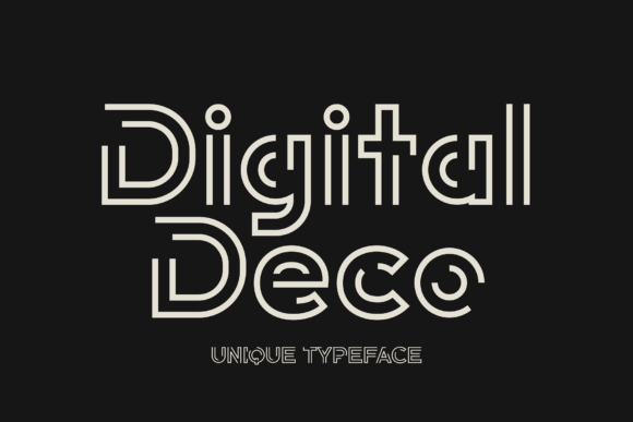Digital Deco: A Premium Display Typeface for Modern Branding