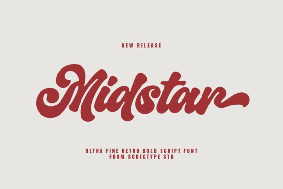 Midstar: The Retro Script Display Font for Scroll-Stopping Campaigns
