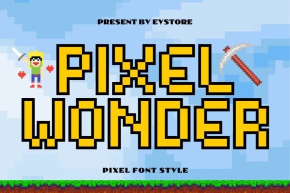 Pixel Wonder: An Energetic Display Font for Bold Branding