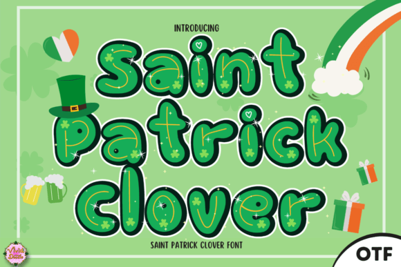 Saint Patrick Clover Font for Festive Digital Branding