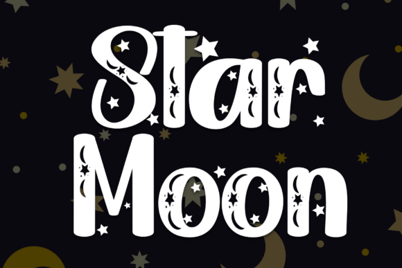 Star Moon Handwritten Display Font for Branding