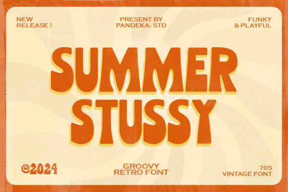 Summer Stussy: A Retro Display Font for Bold Branding