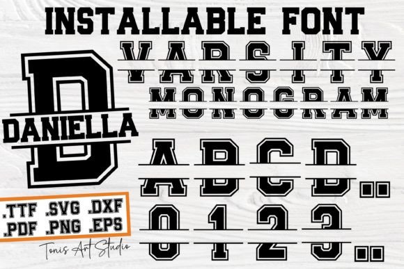 Varsity Monogram: The Athletic Font for Bold Business Branding